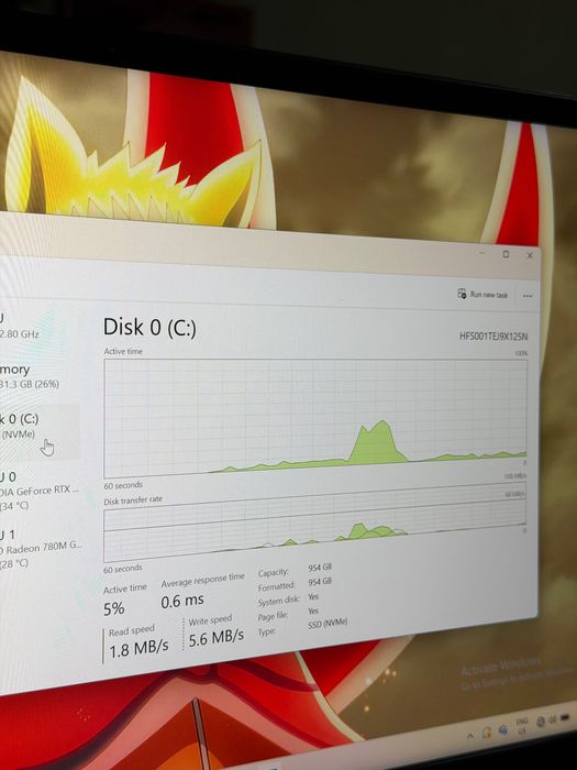 Геймърски лаптоп acer nitro 17,Ryzen 7,RTX 4070,1tb ssd,32gb ram