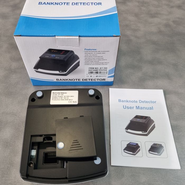 Машинка за разпознаване на фалшиви евро и долари детектор банкноти ЕЦБ