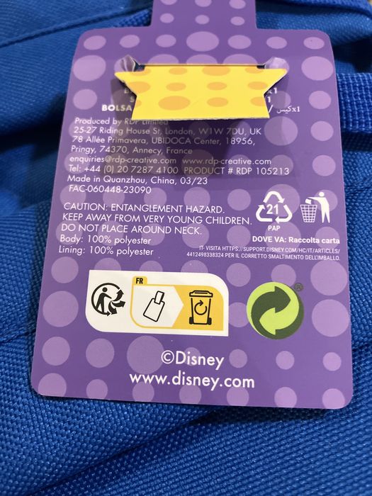 Rucsac copii Disney, original, nou