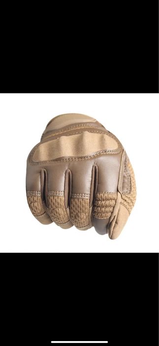 Mănuși Moto din piele maro și textil S, M, L, XL