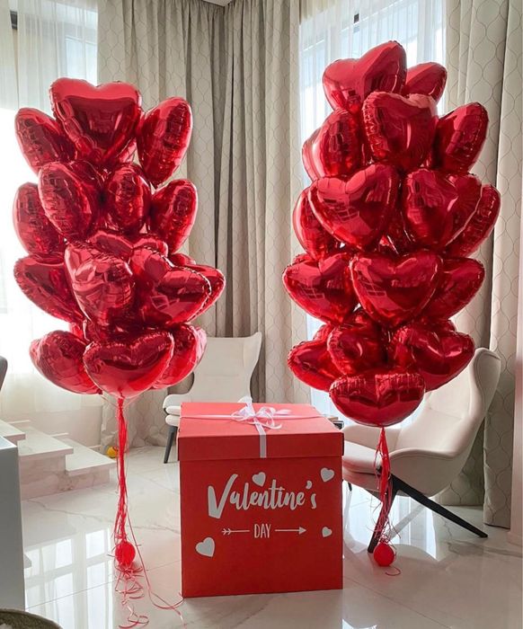 На 14 февраля сердца красные