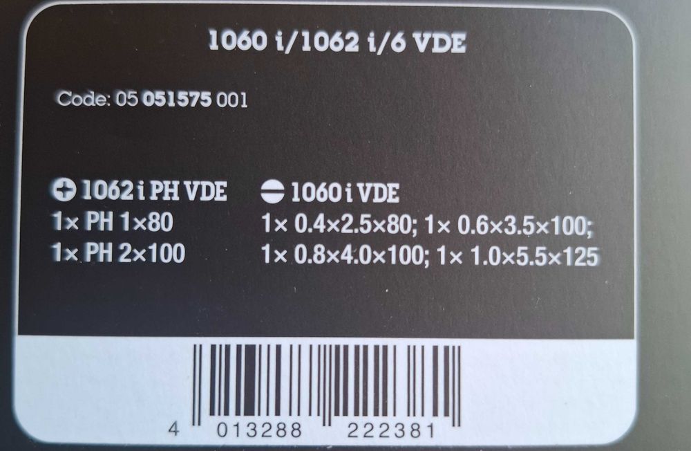 Wera-Професионални електрически отвертки -6 бр