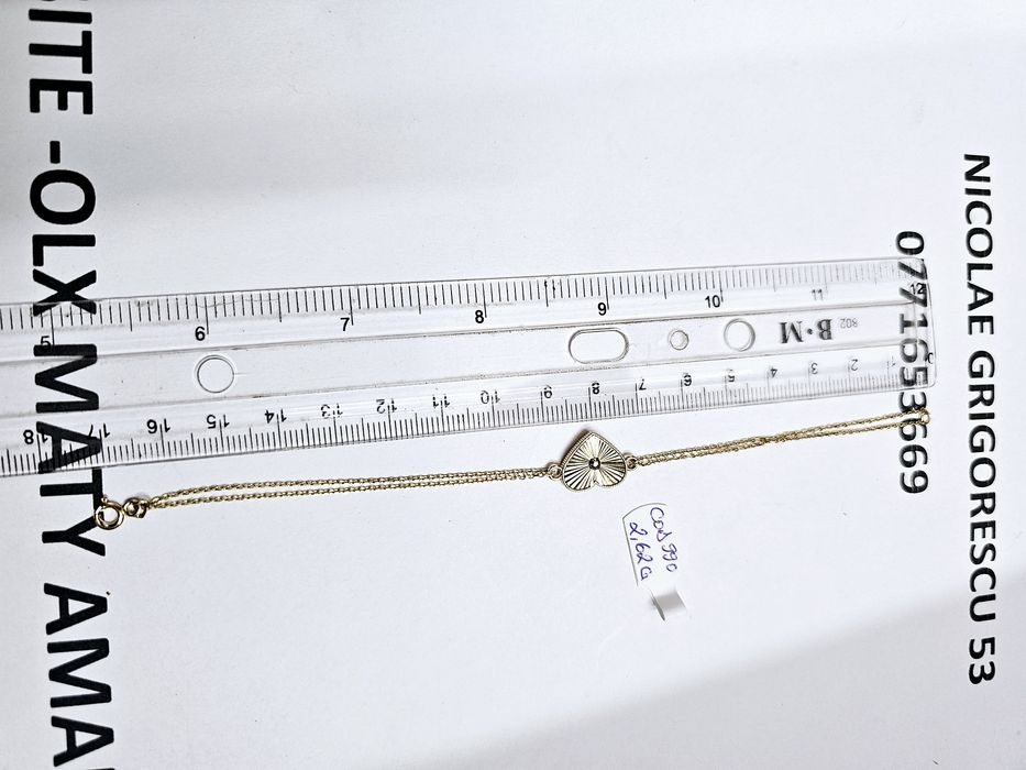 Vand bratara dama din aur 14 k 2.62 g cod 990