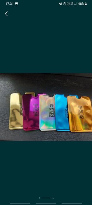 Plic RFID de protectie carduri,diverse culori