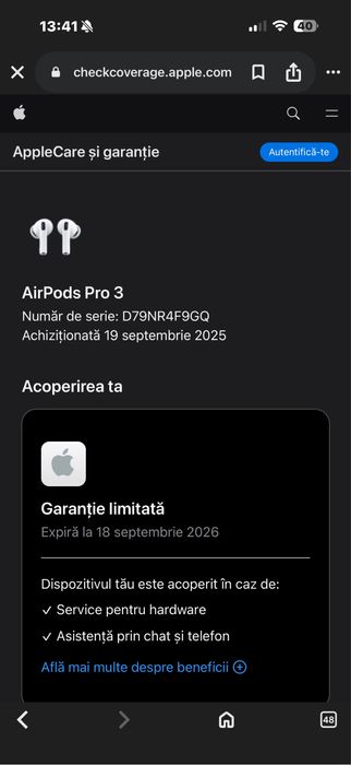 Casti AirPods pro 3 (Noi,Sigilate)