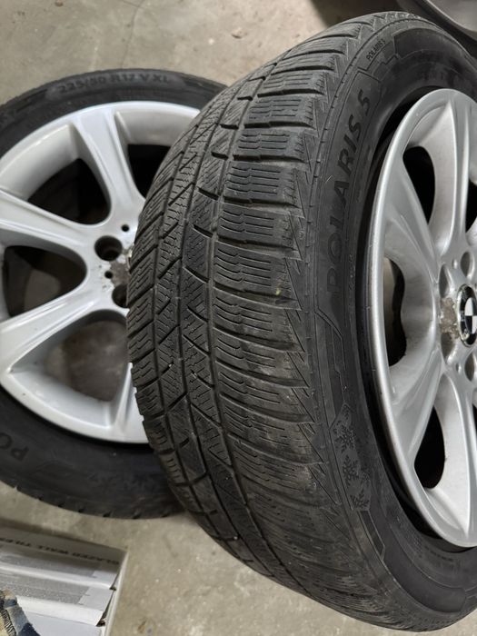 Set 4 jante 5x120 BMW cu anvelope iarna 225/50R17