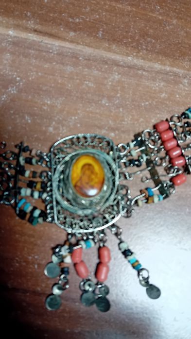 Етно колие със сребърна икона