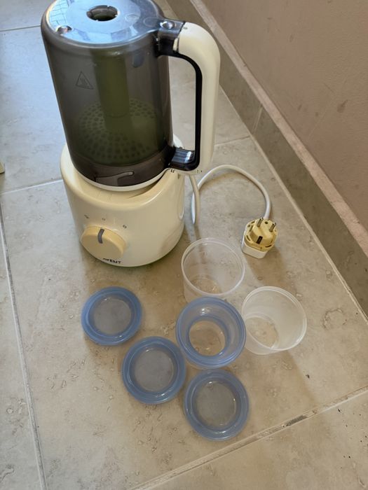 Уред за готвене на пара и блендер 2in1 Philips Avent SCF870/20, Градуирана чаша, Шпатула, 1 скорост