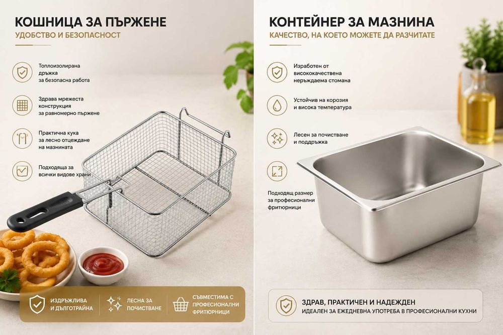 Професионален електрически фритюрник 5.5 л – 2.5 kW
