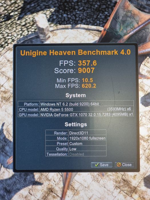 Геймърски Компютър/Ryzen 5 5500/16GB RAM/256GB-M.2/GTX 1070 8GB