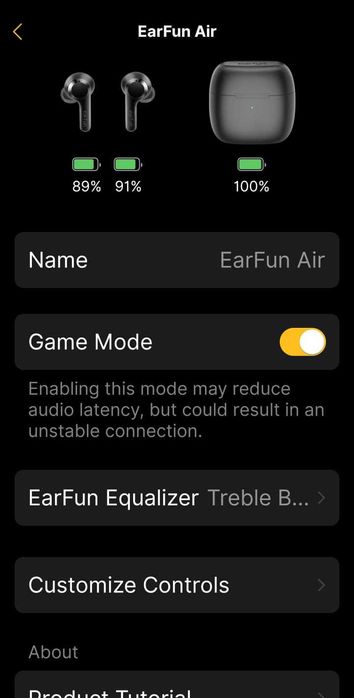 Casti - 70 buc EarFun Air TW200 Bluetooth Noise Cancelling IPX7 Black