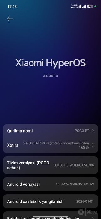Poco f7 12ga 512 gb