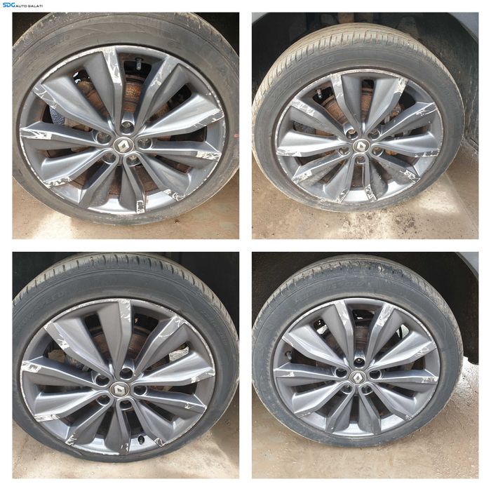 Set 4 Jante Roti Aliaj Aluminiu 225 45 19 R19 cu Anvelope Vara Dot 2024 Renault Kadjar 2015 - 2022 [Q1136]
