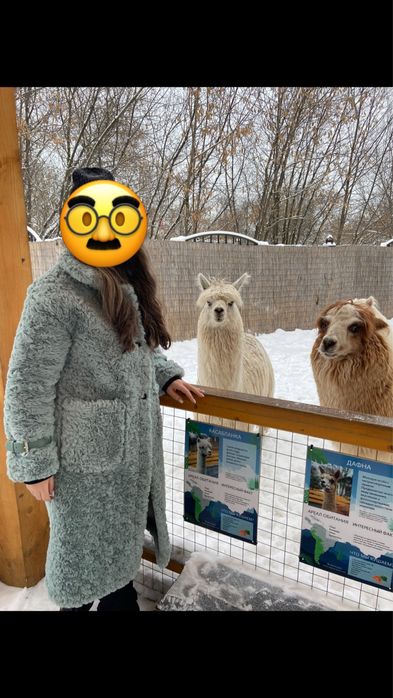 Эко шуба бирюзовая