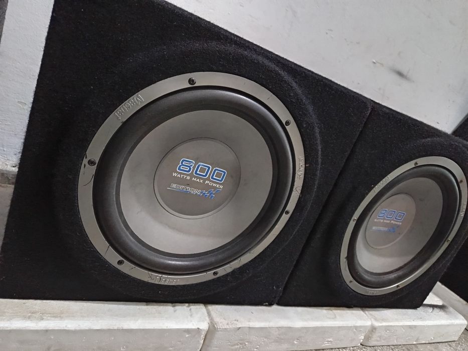 Subwoofer magnat audio 500 vati rms doua difuzoare 2x12 bass masina dublu 1600 max