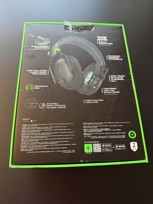 Casti Gaming Wireless RAZER BlackShark V3 Pro, THX Spatial Audio, noi