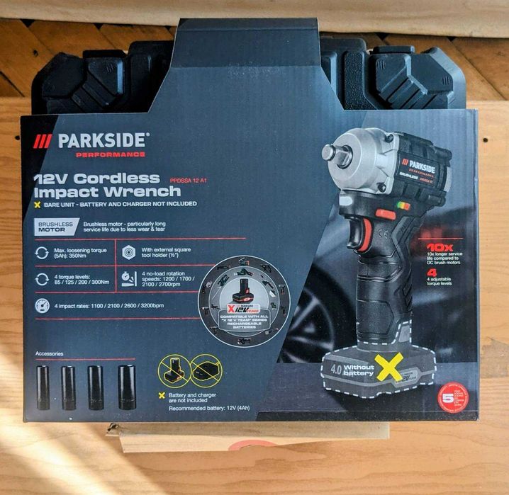 Parkside PERFORMANCE PPDSSA 350Nm/12V 5г гар. БГ! Комплект!
