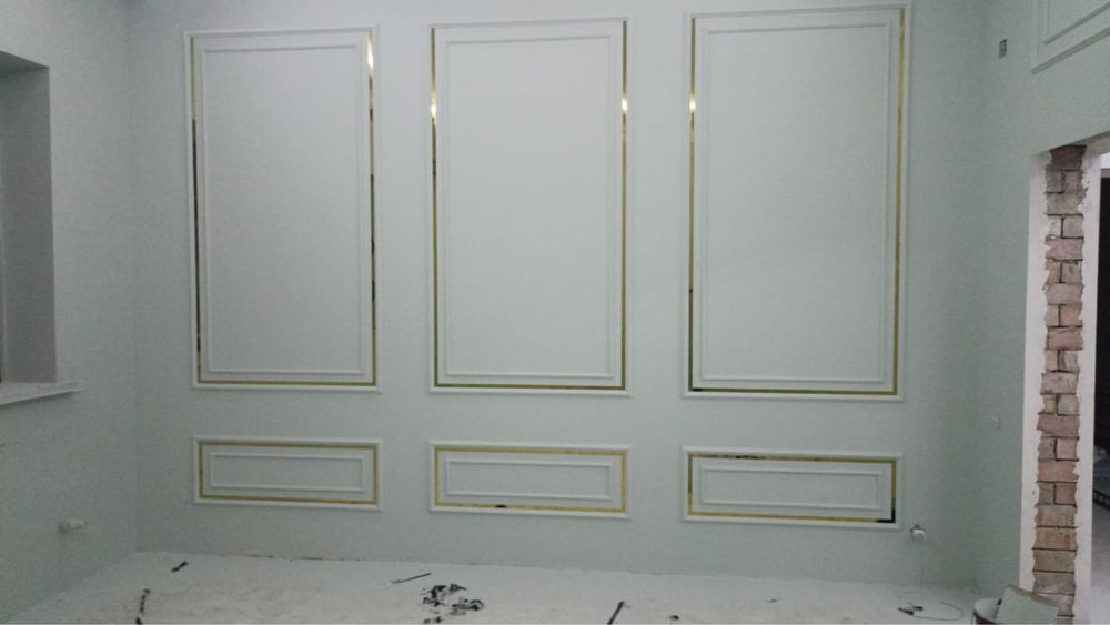 Обои покраска молдинги левкас