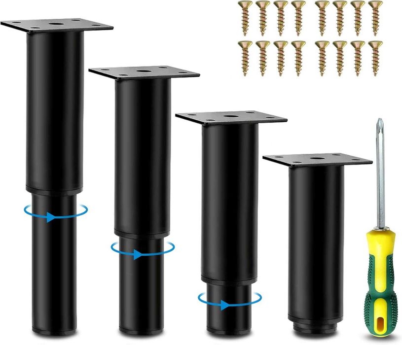 Picioare mobila, reglabile sau fixe, otel carbon, 5 -40 cm