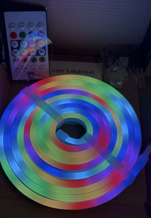 Bandă LED Neon RGB-IC 3 Metri –APP + Telecomandă-ideal pentru Mobilă