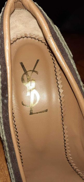 YSL  100% ОРИГИНАЛНИ велурени обувки на  Yves Saint Laurent