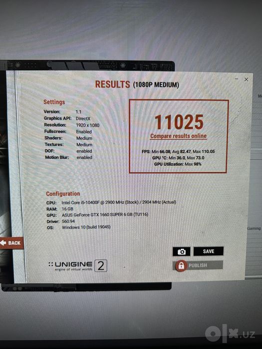 Игровой ПК i5-10400F / GTX 1660 Super / 16GB / NVME 256 GB
