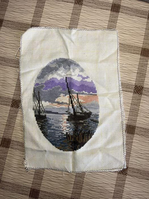 Гоблен „Лодки при залез“ – ръчна изработка