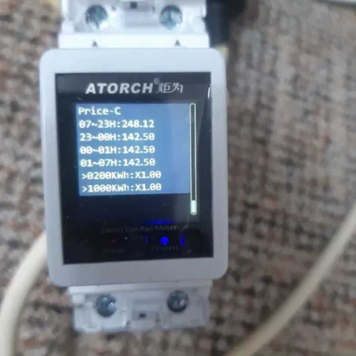 100A Двутарифен WiFi смарт електромер с TFT LCD дисплей | Предпазител