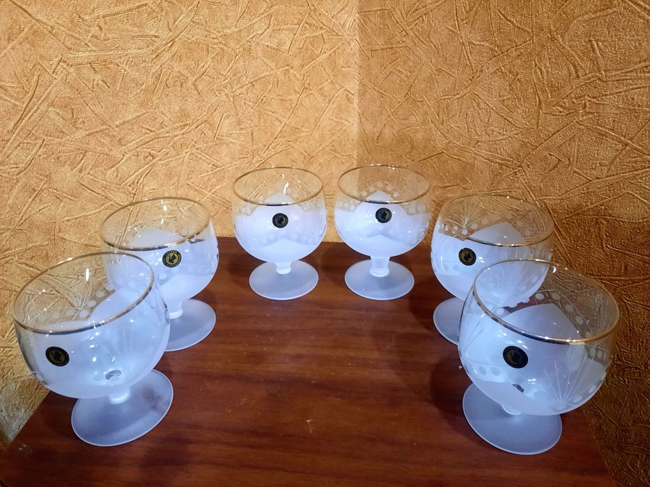 Абсолютно новый набор бокалов для крепких напитков, Гусь-хрустальный з