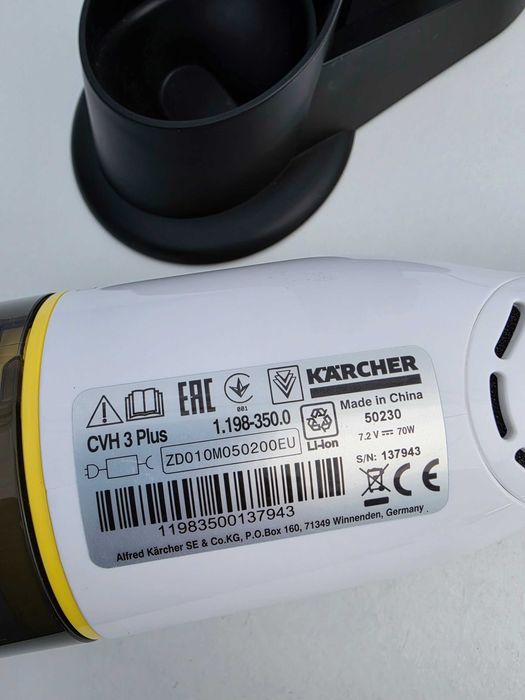 Aspirator de mana Karcher CVH 3 Plus, 70 W