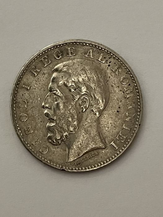 Moneda argint 1 leu 1884
