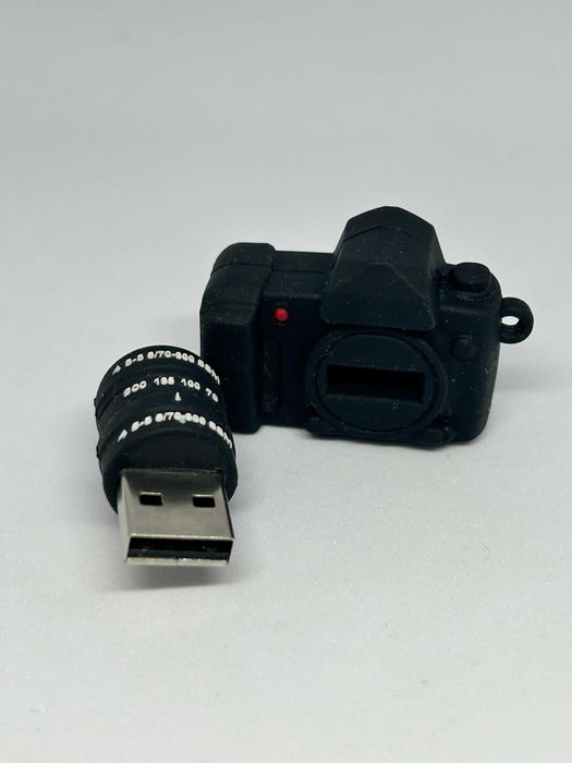 Stick USB aparat foto, Plastic, 8 GB, Negru
