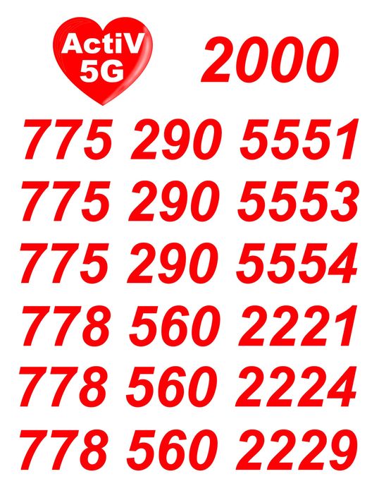 Сим карты. Красивые номера Актив и Билайн.