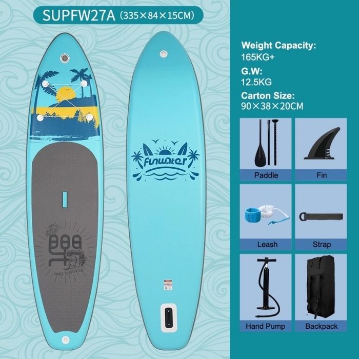 Падъл борд 335 см (11’) | SUP комплект Blue Sunrise + 2 г. гаранция