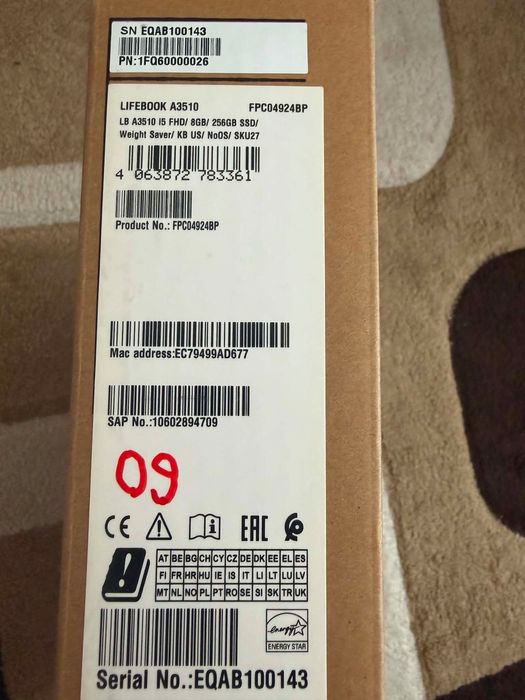 Laptop Fujitsu Notebook Lifebook A3510