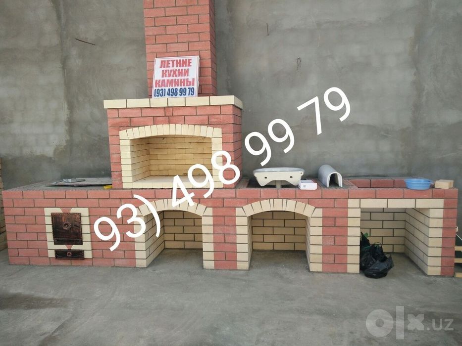 летняя кухня камин очаг