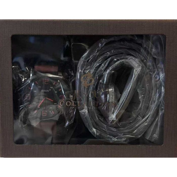 Стилен мъжки комплект - Часовник и колан