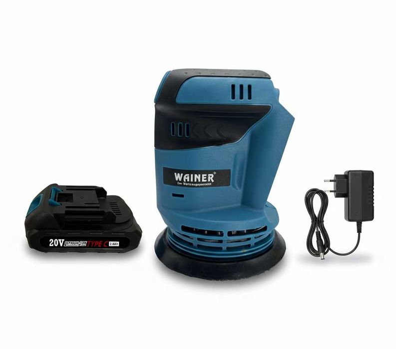 Pachet Slefuitor acumulator dual rotatie excentrica 125mm WAINER DS4