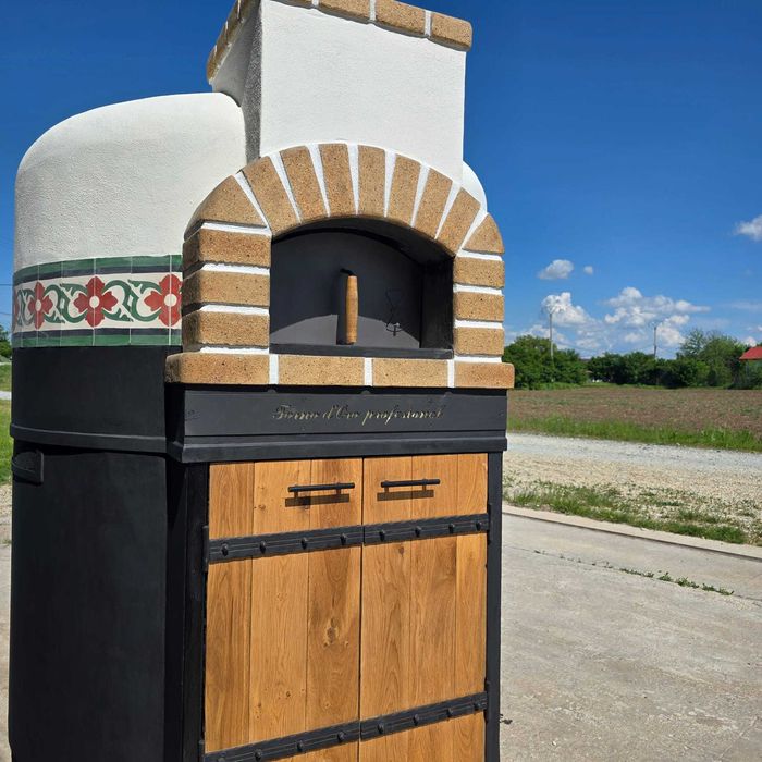 Cuptor pizza mobil cu lemne pe vatră – food truck, terasă, restaurant, events