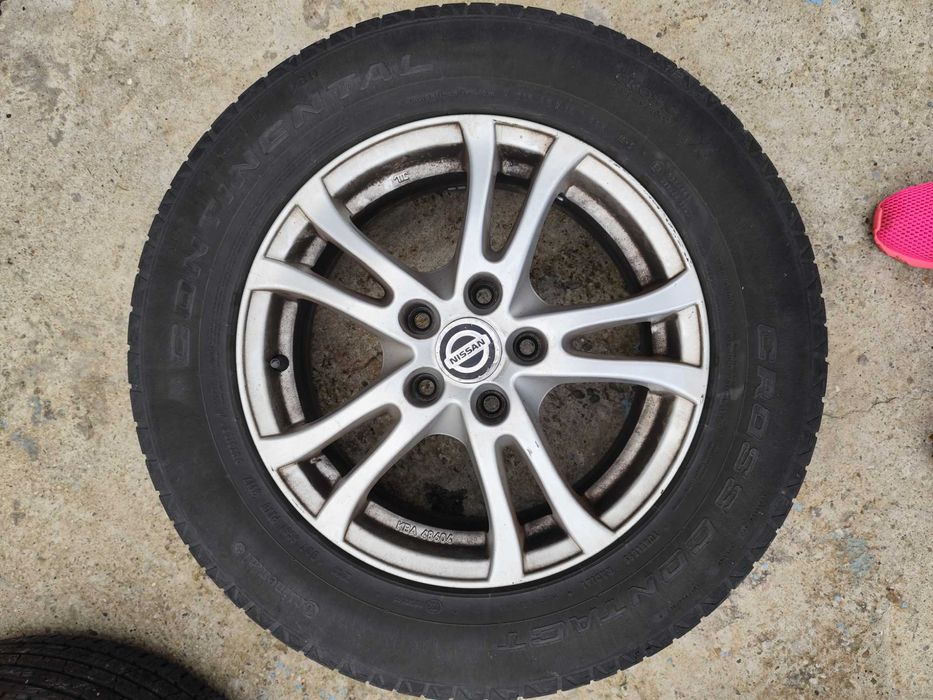 Jante aliaj originale NISSAN cu anvelope CONTINENTAL 215/65/r16.dot 17