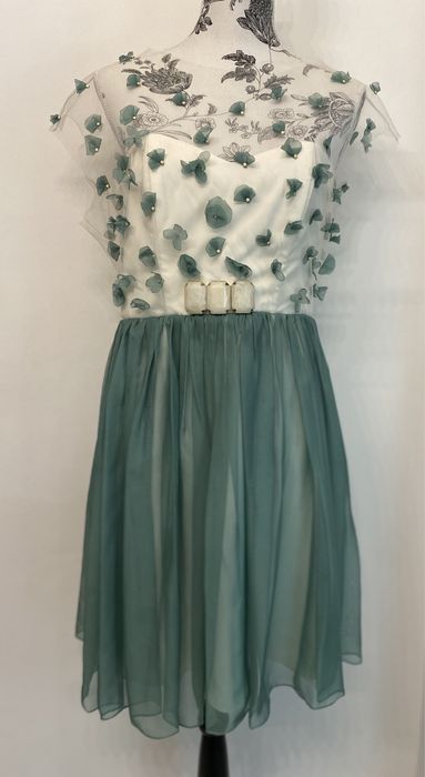 Rochie Ocazie lucrata manual din matase naturala