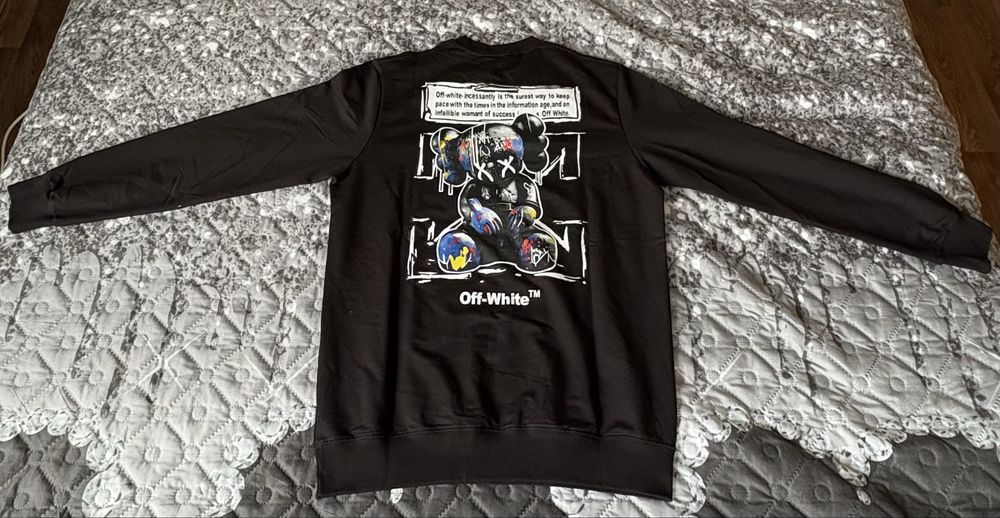 OFF-WHITE блуза с дълъг ръкав – черна, размер XL