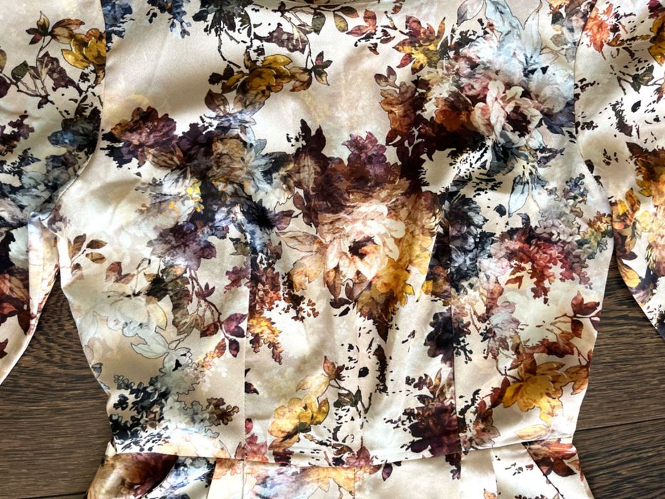 Salopeta LOVE scurta cu imprimeu frunze