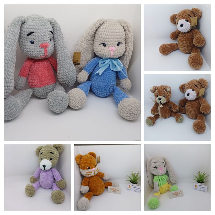 Плетени пухкафи играчки