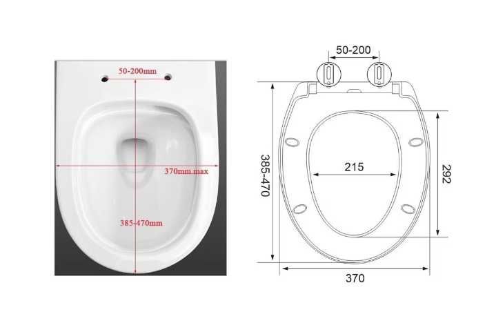 Capac toaleta cu inchidere lenta, alb, Vivo WTS-113