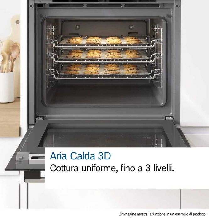 Cuptor încorporabil electric Bosch HBA534BS0/78, 71 L, 3400 W, 7 moduri de încălzire, 3D Hotair,EcoClean Direct (perete spate)