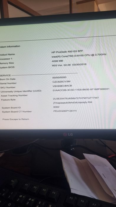 PC белая сборка hp