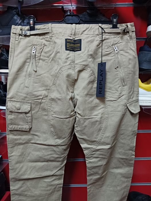 Оригинален панталон с джобове Replay W34 W36 нов мъжки карго cargo Реп