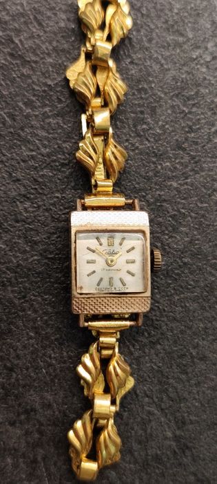 Ceeas mecanic de damă Slava din aur (marcat 583)