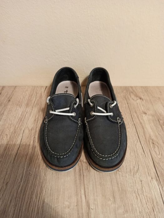 Mocasini din piele Tamaris Navy blue marimea 38